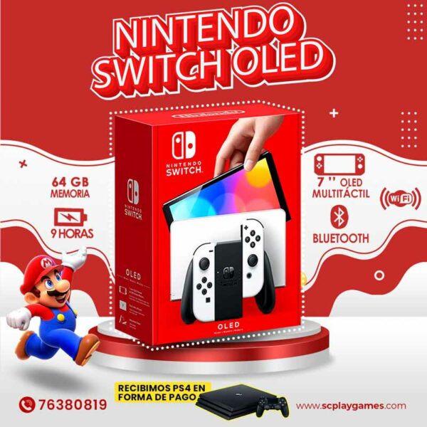 Nintendo Switch Oled - Blanco / Neon