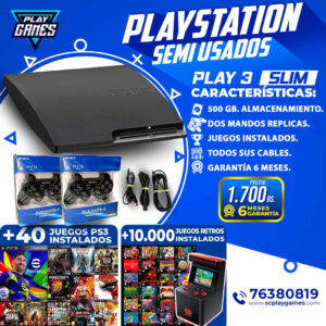 Usado PlayStation 3 Slim 500 GB.