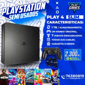 Semi Usado PlayStation 4 Slim 1 TB.