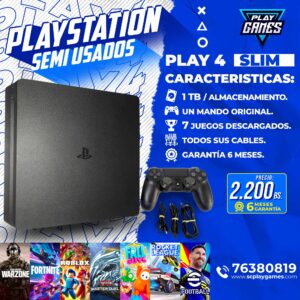Semi Usado PlayStation 4 Slim 1 TB.