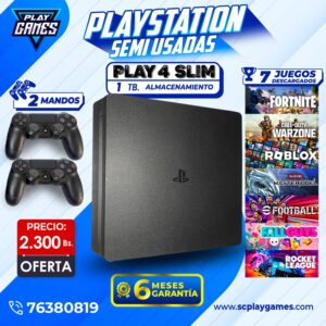 Semi Usada PlayStation 4 Slim 1 TB. (OFERTA)