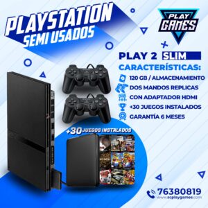 Usado PlayStation 2 Slim 120 GB.