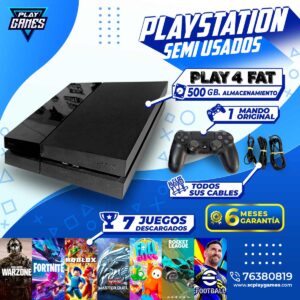 Semi Usada PlayStation 4 FAT 500 GB.