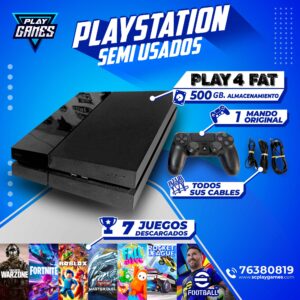 Semi Usado PlayStation 4 FAT 500 GB.