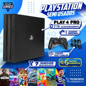 Semi Usada PlayStation 4 PRO - 1 TB.