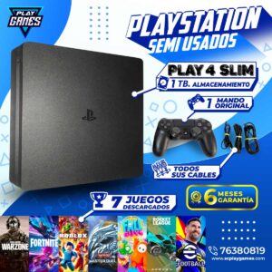 Semi Usada PlayStation 4 Slim 1 TB.