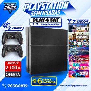 Semi Usada PlayStation 4 FAT - 1 TB. (OFERTA)
