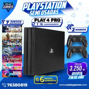 Semi Usada PlayStation 4 PRO - 1 TB. (OFERTA fin de año)