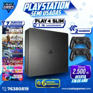 Semi Usada PlayStation 4 Slim 1 TB. (OFERTA fin de año)
