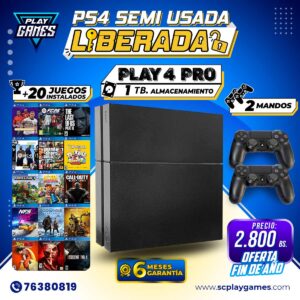 Semi Usada PlayStation 4 FAT 1 TB - LIBERADA (OFERTA fin de año)
