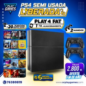 Semi Usada PlayStation 4 FAT 1 TB - LIBERADA (OFERTA fin de año)
