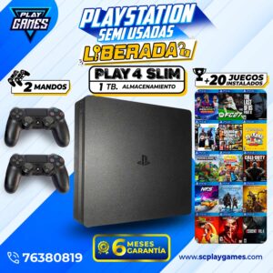 Semi Usada PlayStation 4 Slim 1 TB - LIBERADA (OFERTA)