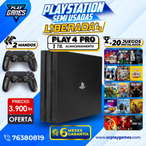 Semi Usada PlayStation 4Â PRO 1 TB - LIBERADA (OFERTA)