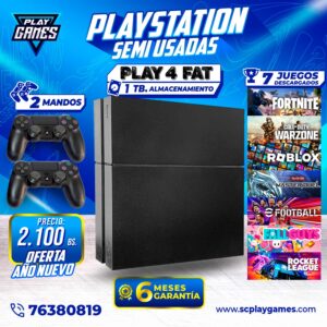 Semi Usada PlayStation 4 FAT - 1 TB. (OFERTA Año Nuevo)