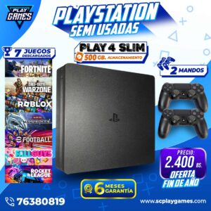 Semi Usada PlayStation 4 Slim 500 GB. (OFERTA fin de año)