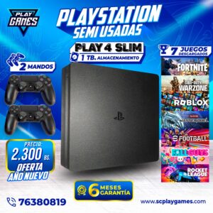 Semi Usada PlayStation 4 Slim 1 TB. (OFERTA Año Nuevo)