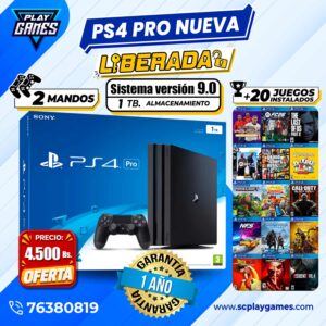 PlayStation 4 PRO 1 TB. (Nueva) LIBERADA